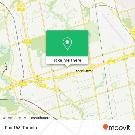 Pho 168, 1365 Wilson Ave Toronto, ON M3M 1H7 plan