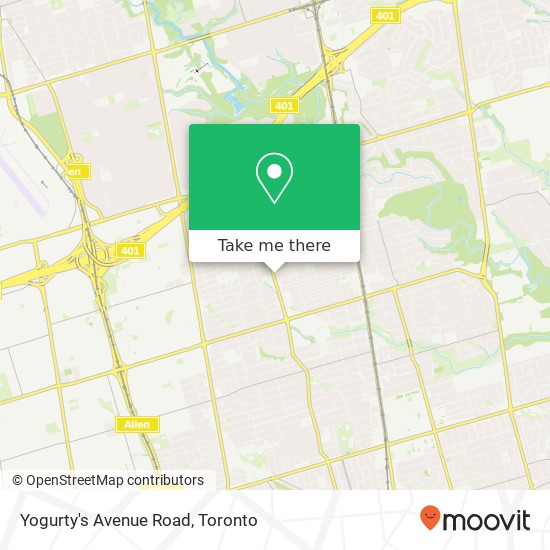 Yogurty's Avenue Road, 1703 Avenue Rd Toronto, ON M5M 3Y3 map