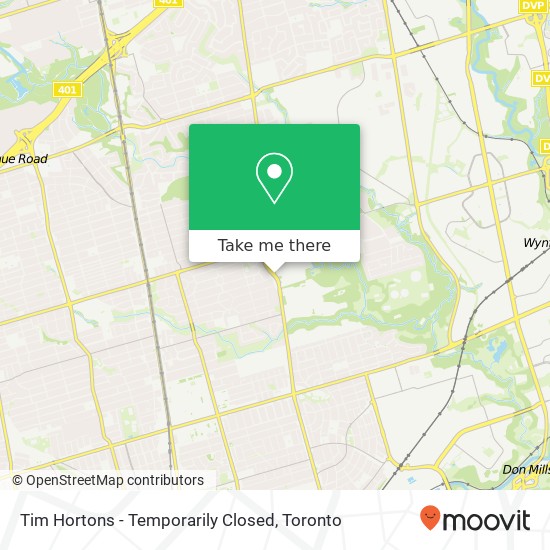 Tim Hortons - Temporarily Closed, 2275 Bayview Ave Toronto, ON M4N 3M6 map