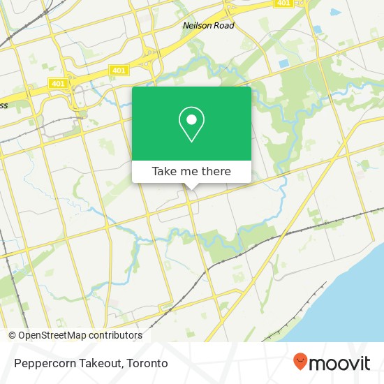 Peppercorn Takeout, 671 Markham Rd Toronto, ON M1H 2A4 plan