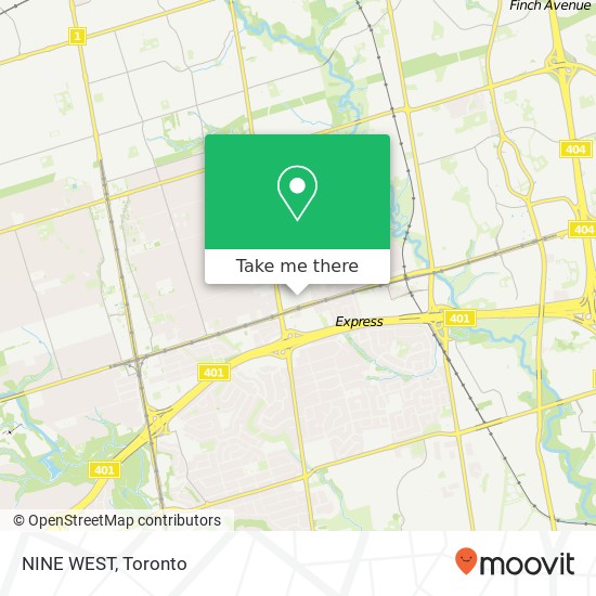 NINE WEST, Sheppard Ave E Toronto, ON M2K map