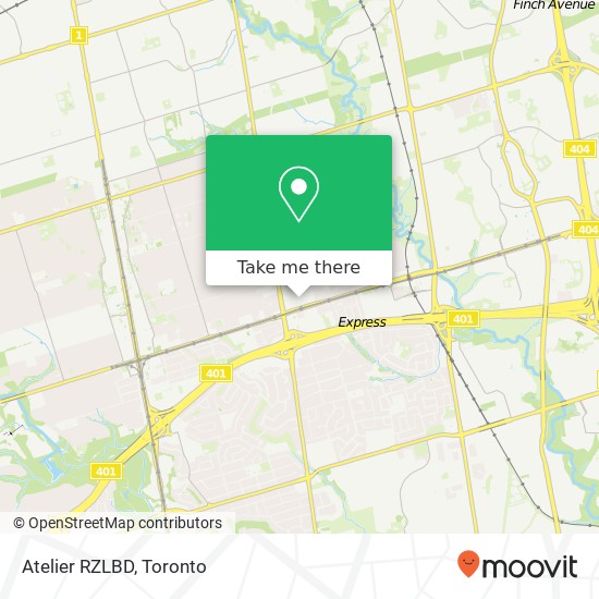 Atelier RZLBD, Toronto, ON M2K map