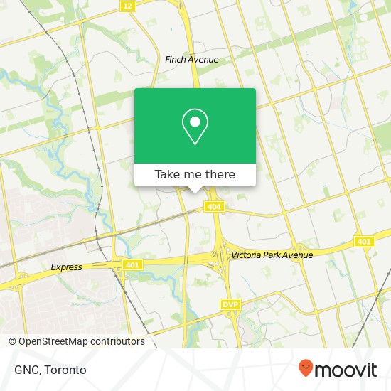GNC, Toronto, ON M2J map