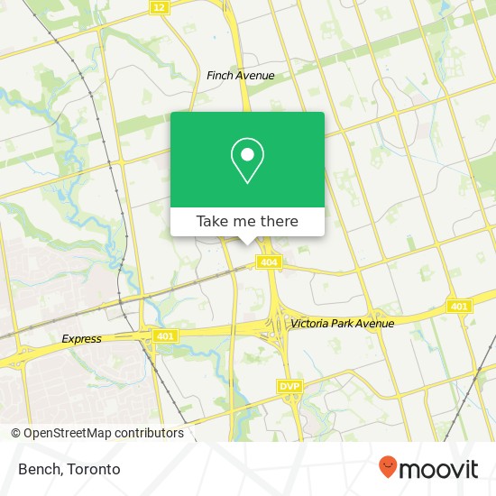 Bench, Toronto, ON M2J map