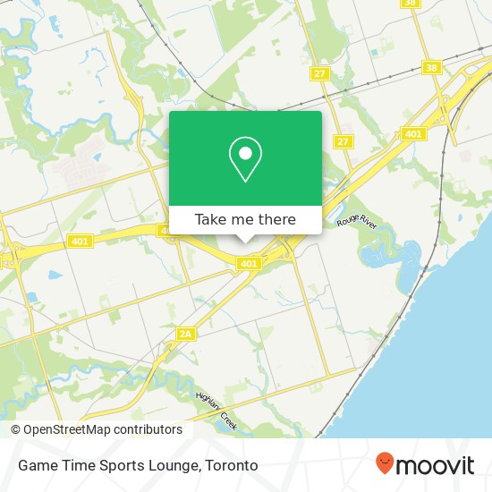 Game Time Sports Lounge map