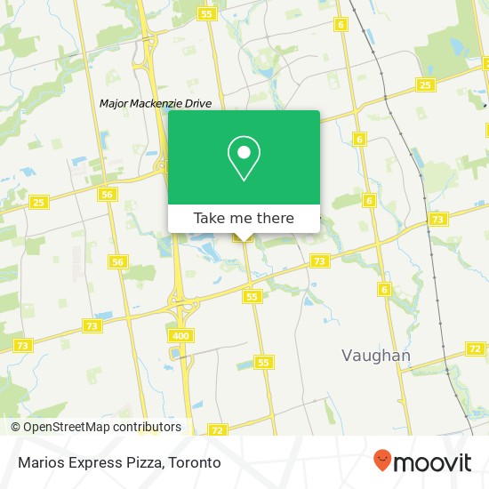 Marios Express Pizza, 9461 Jane St Vaughan, ON L6A map