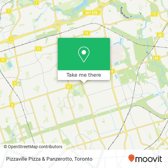 Pizzaville Pizza & Panzerotto, 5651 Steeles Ave E Toronto, ON M1V 5P6 plan