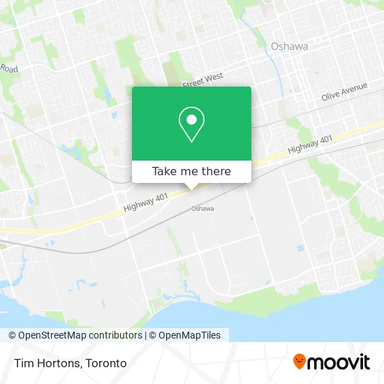 Tim Hortons map
