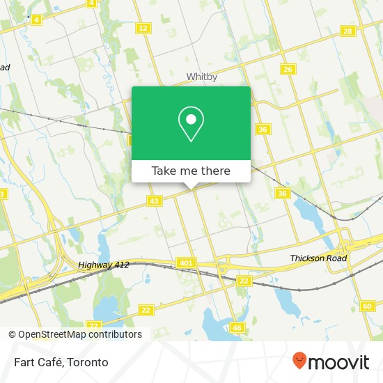 Fart Café, 105 Dundas St W Whitby, ON L1N 2M1 plan