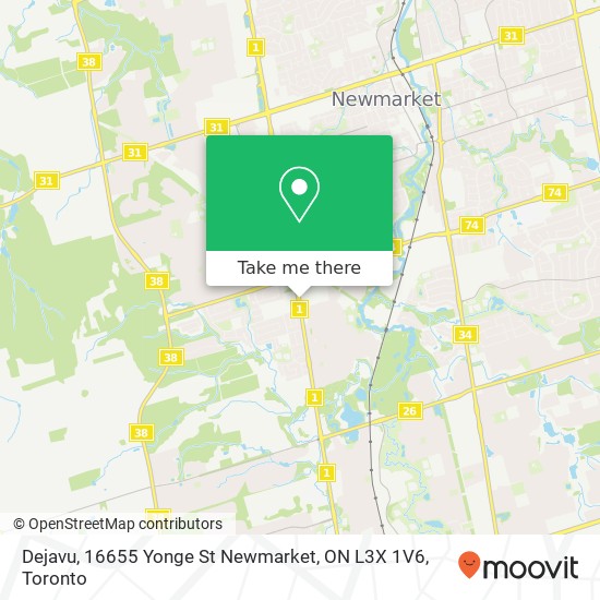 Dejavu, 16655 Yonge St Newmarket, ON L3X 1V6 map
