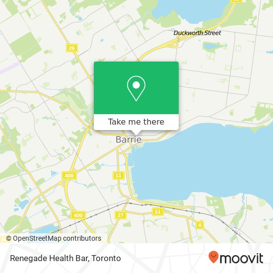 Renegade Health Bar, 51 Collier St Barrie, ON L4M 1G7 plan