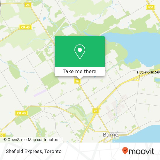 Shefield Express map