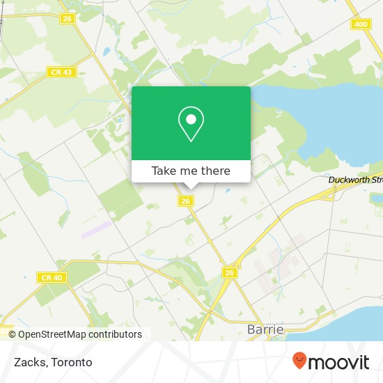Zacks, Barrie, ON L4M map