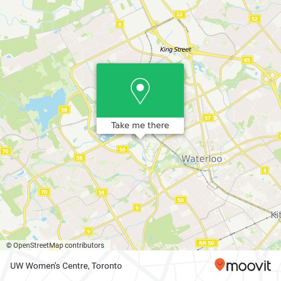 UW Women's Centre map