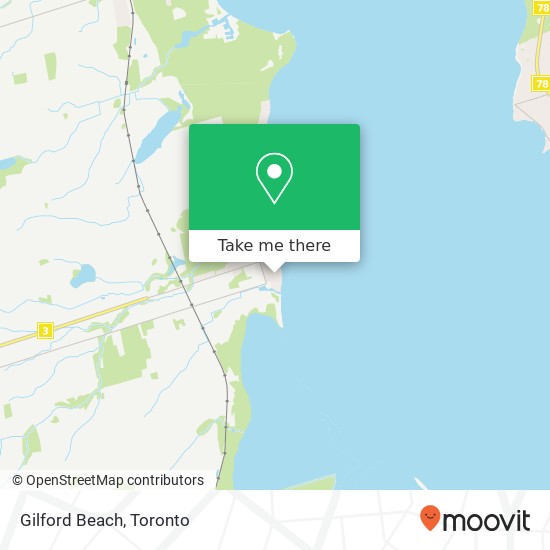 Gilford Beach map