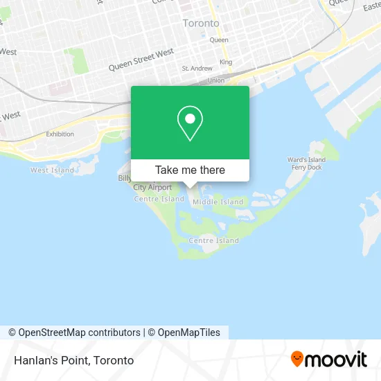 Hanlan's Point map