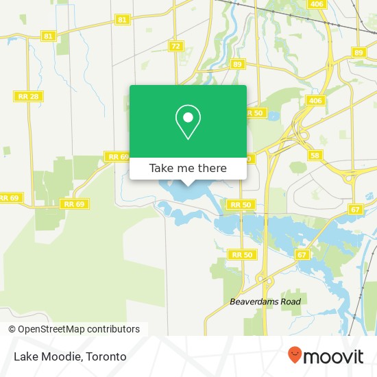 Lake Moodie map