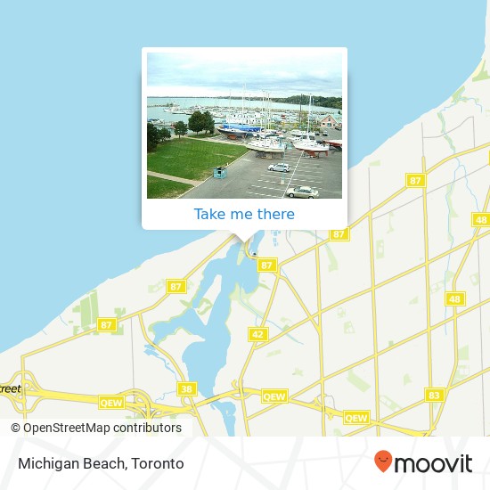 Michigan Beach map