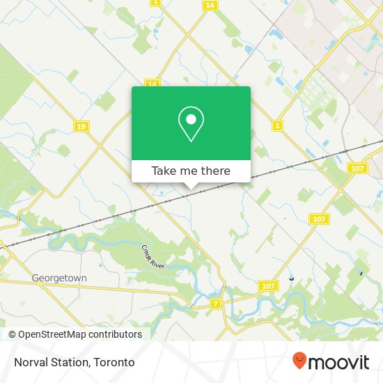 Norval Station map