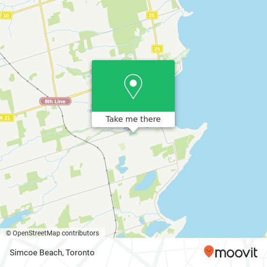 Simcoe Beach map