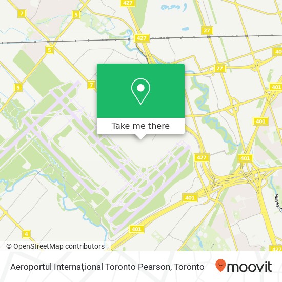 Aeroportul Internațional Toronto Pearson map