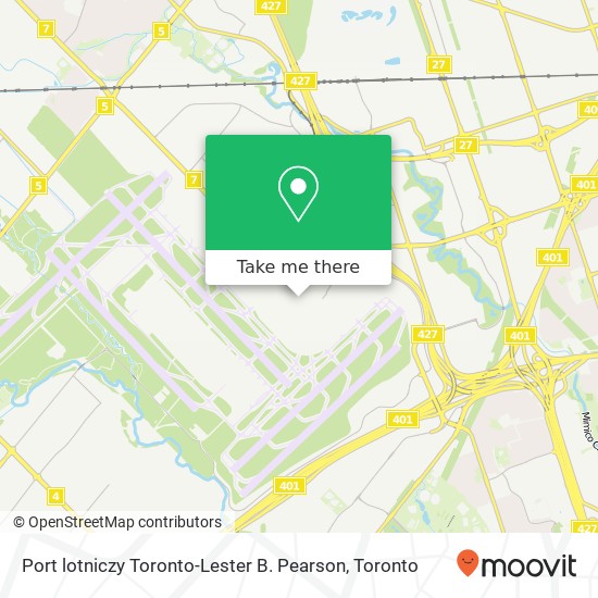 Port lotniczy Toronto-Lester B. Pearson map