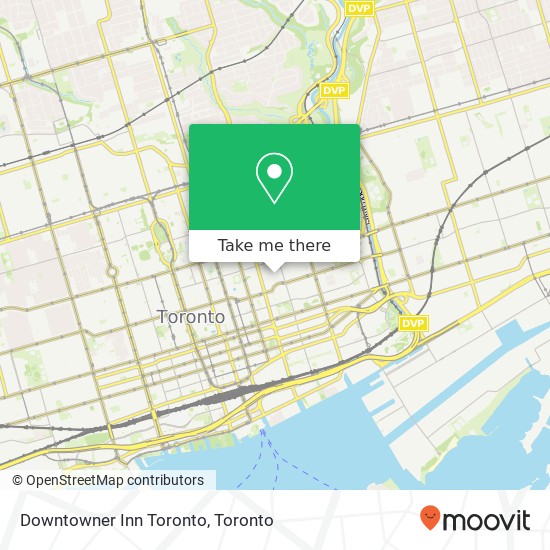 Downtowner Inn Toronto map