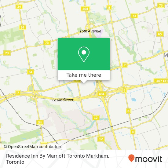 Residence Inn By Marriott Toronto Markham map