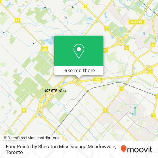 Four Points by Sheraton Mississauga Meadowvale map