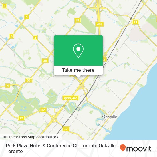 Park Plaza Hotel & Conference Ctr Toronto Oakville map
