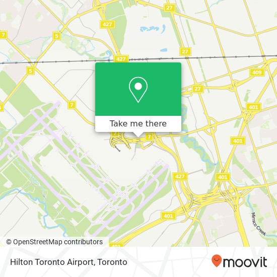 Hilton Toronto Airport map