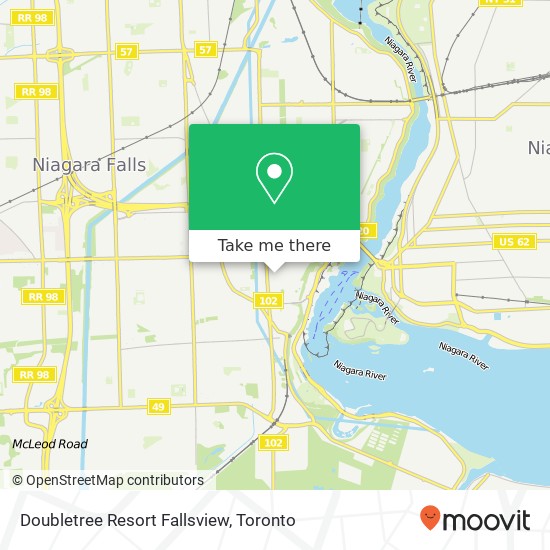 Doubletree Resort Fallsview map