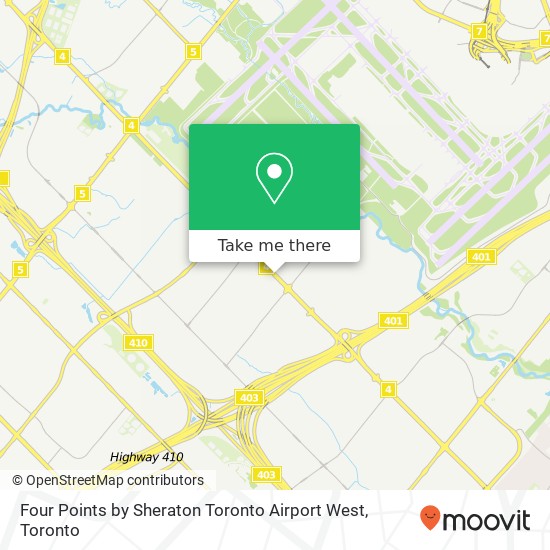 Four Points by Sheraton Toronto Airport West map