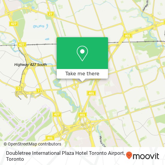 Doubletree International Plaza Hotel Toronto Airport map