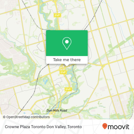 Crowne Plaza Toronto Don Valley map