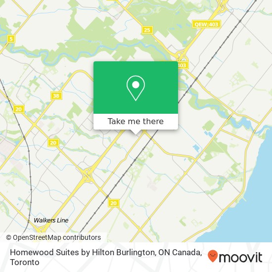 Homewood Suites by Hilton Burlington, ON Canada map