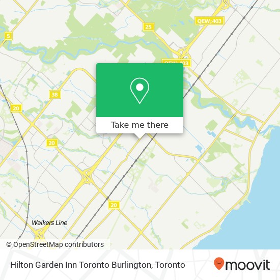 Hilton Garden Inn Toronto Burlington map