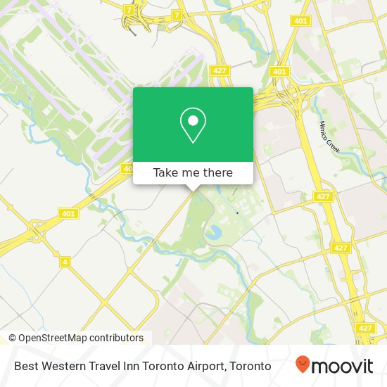 Best Western Travel Inn Toronto Airport map