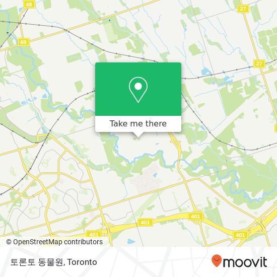 토론토 동물원 map