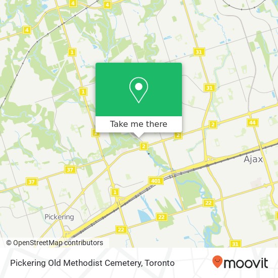 Pickering Old Methodist Cemetery map