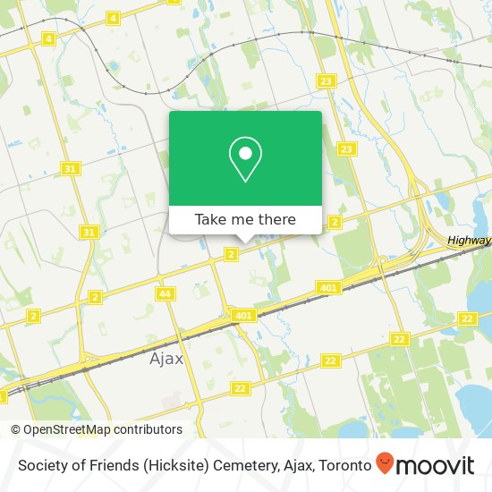 Society of Friends (Hicksite) Cemetery, Ajax plan