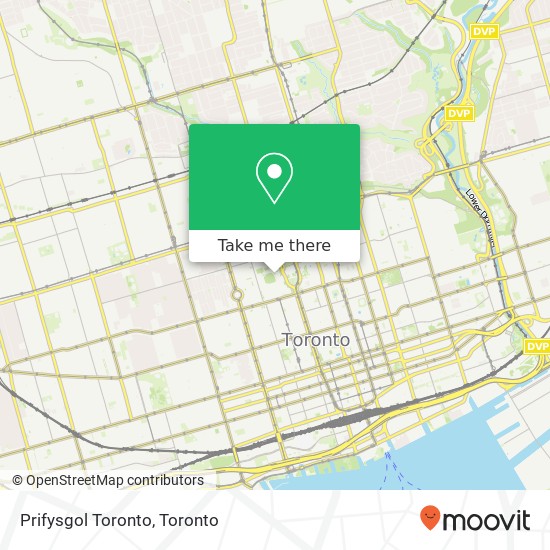 Prifysgol Toronto map