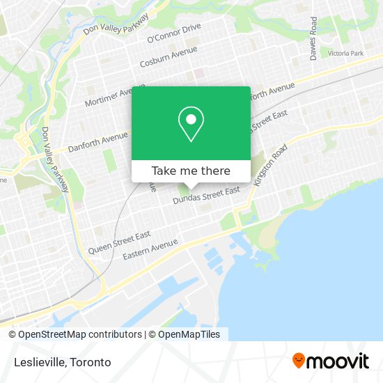 Leslieville map