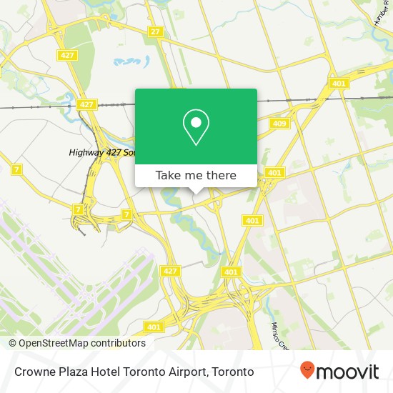 Crowne Plaza Hotel Toronto Airport map