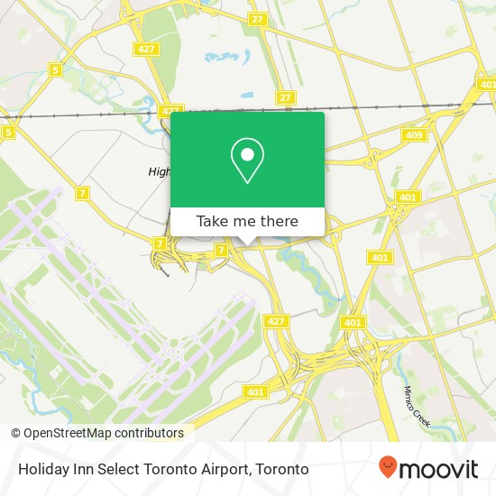 Holiday Inn Select Toronto Airport map