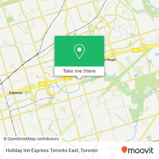 Holiday Inn Express Toronto East map