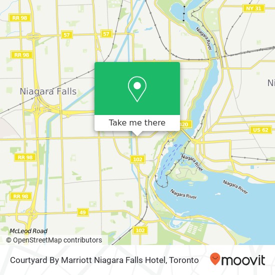 Courtyard By Marriott Niagara Falls Hotel map