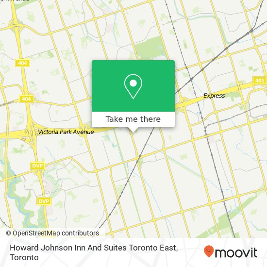 Howard Johnson Inn And Suites Toronto East map