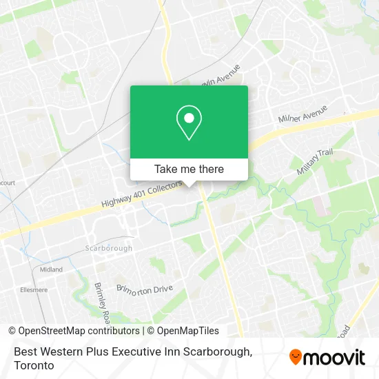 Best Western Plus Executive Inn Scarborough map