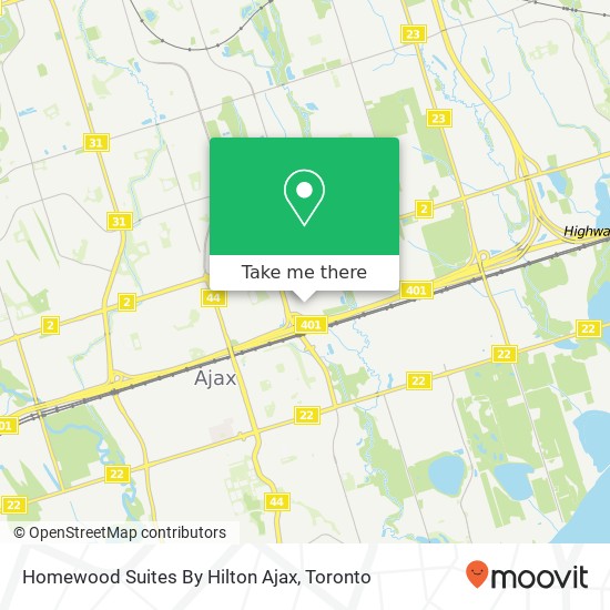 Homewood Suites By Hilton Ajax map